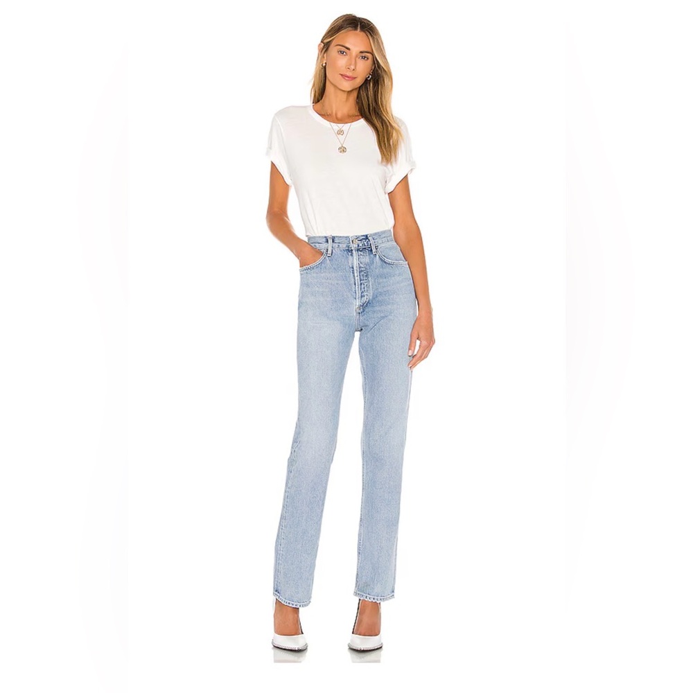 Agolde Women's Lana Straight Jeans in Riptide
